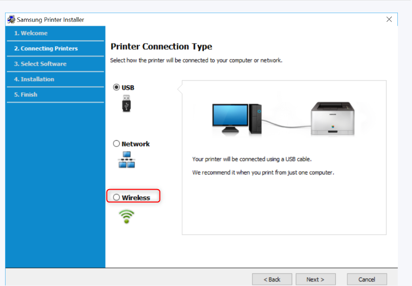CS Lab 105 Testing Mode Install a Network Printer