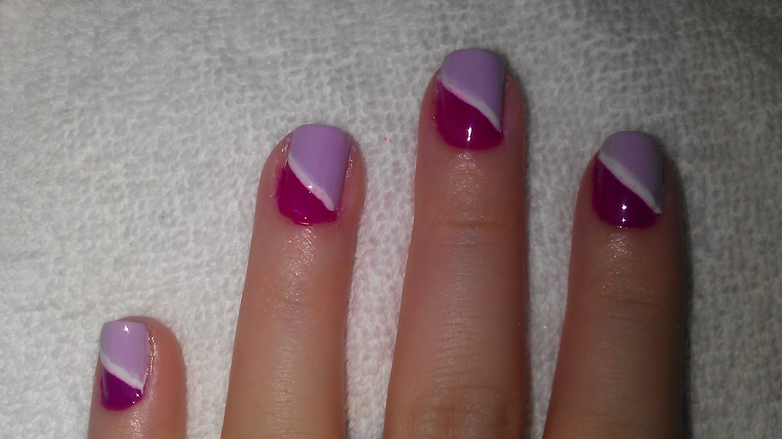 6. French Tip Striped Acrylic Nails - wide 2