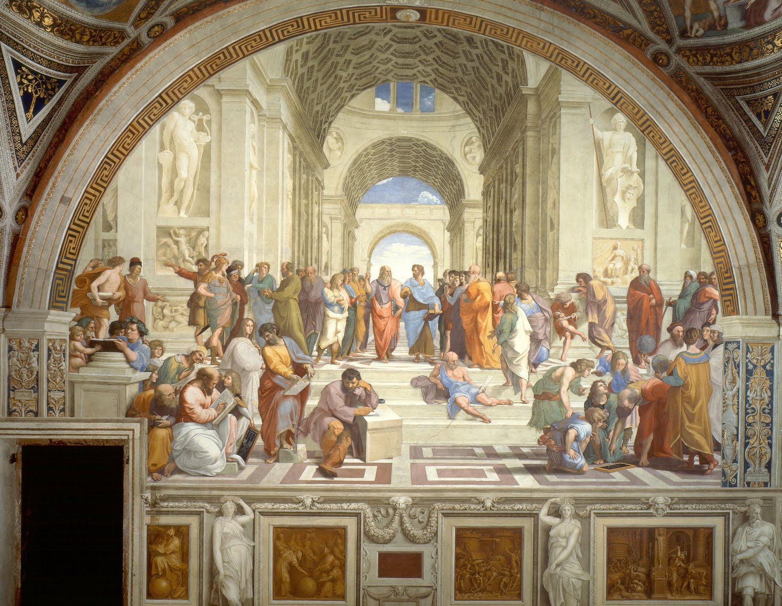 La Scuola di Atene, Stanza della Segnatura Vaticano Roma
