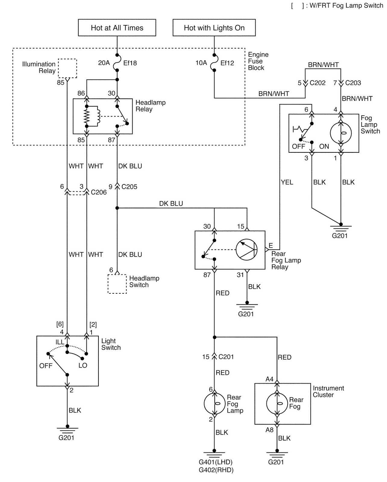 Electro help DAEWOO MATIZ CAR LIGHTING SYSTEMS SCHEMATIC AND ROUTING DIAGRAMS