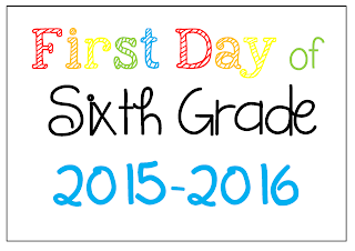 FREE First Day of School Picture Posters 2015-2016