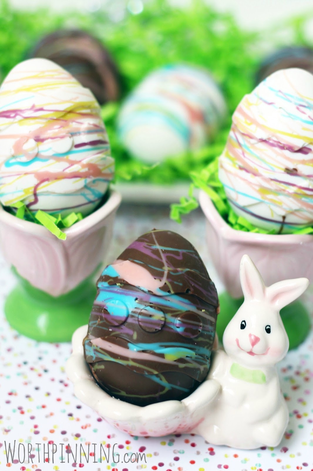 Worth Pinning Chocolate Eggs filled with Marshmallow & Nutella
