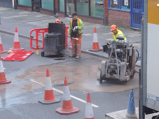 traffic light repair night shift roadworks