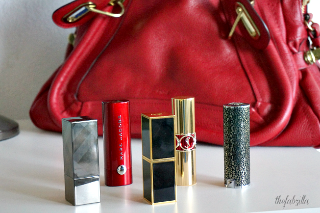 Top Red Lipstick, Tom Ford Lip Color Matte Ruby Rush, Marc Jacobs So Rouge, YSL Rouge in Danger, Burberry Lip Cover Ruby, Givenchy Rouge D'Exception, Red Must-Have, How to Wear Red Lipstick