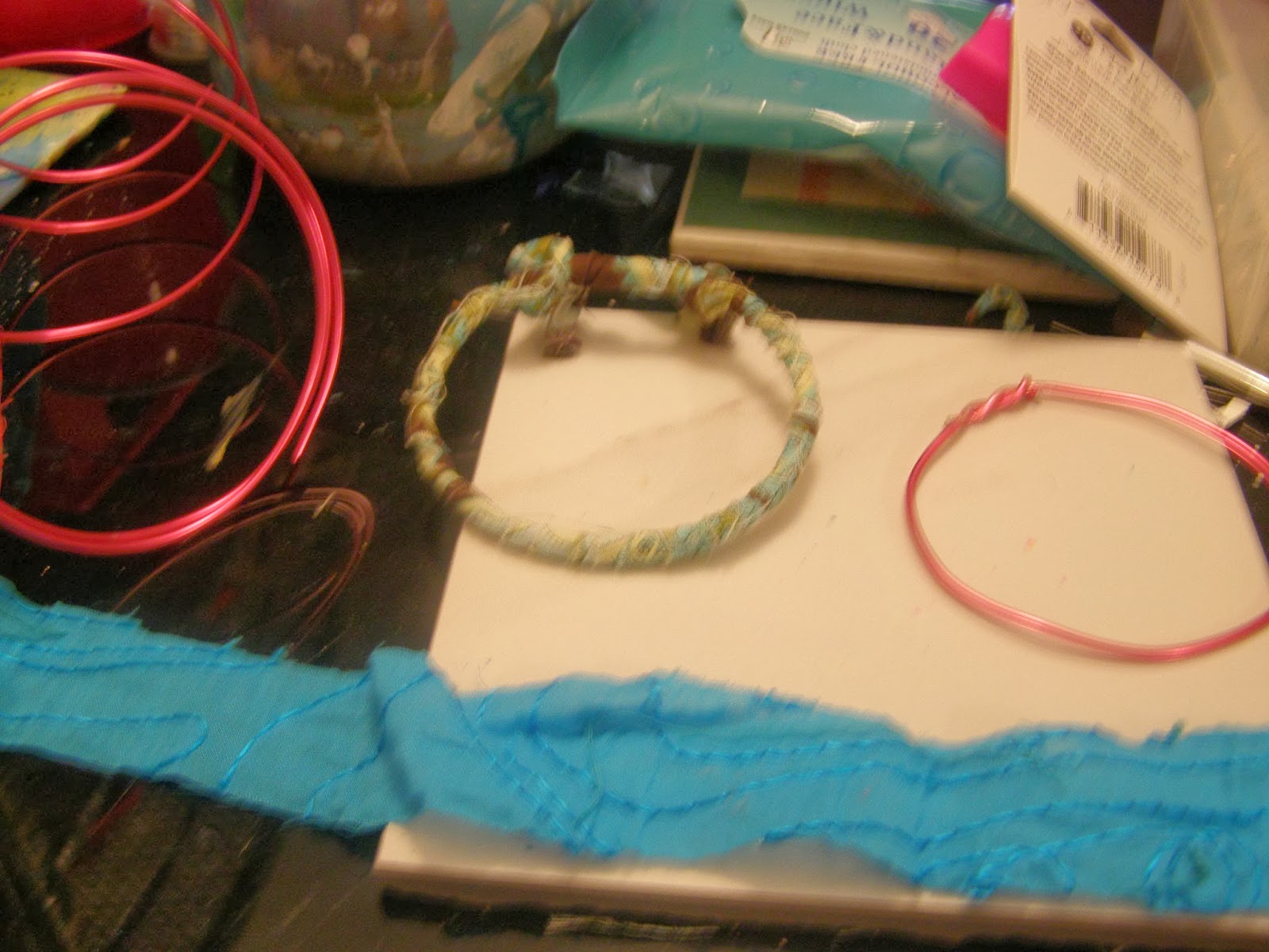 DIY Fabric Wrapped Bracelets!