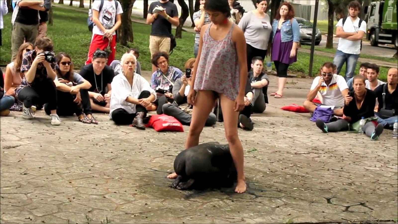 YTPeeClip0509: This is art - peeing on another girl 