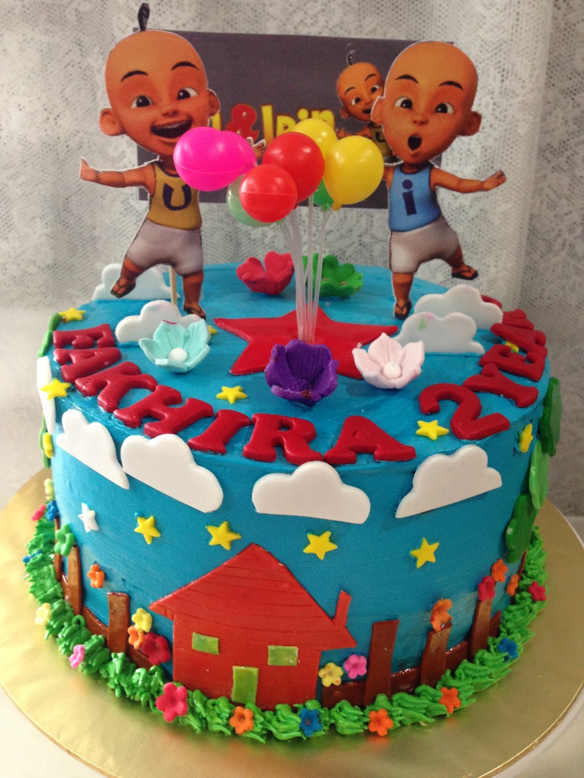 ninie cakes house: Upin Ipin Theme Cake