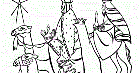 Reyes Magos para pintar ~ Dibujos Cristianos Para Colorear