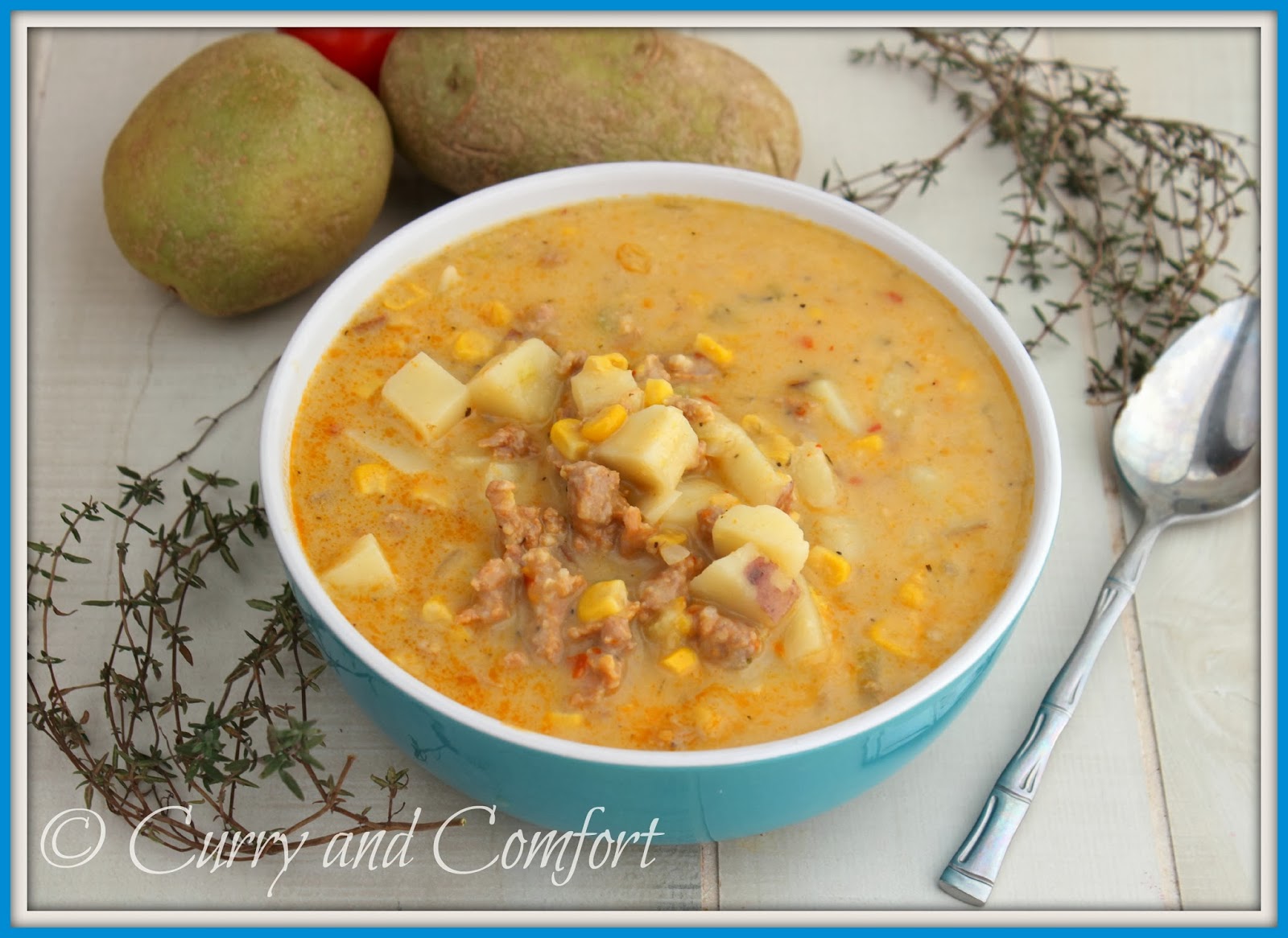 Kitchen Simmer Sausage Potato and Corn Chowder