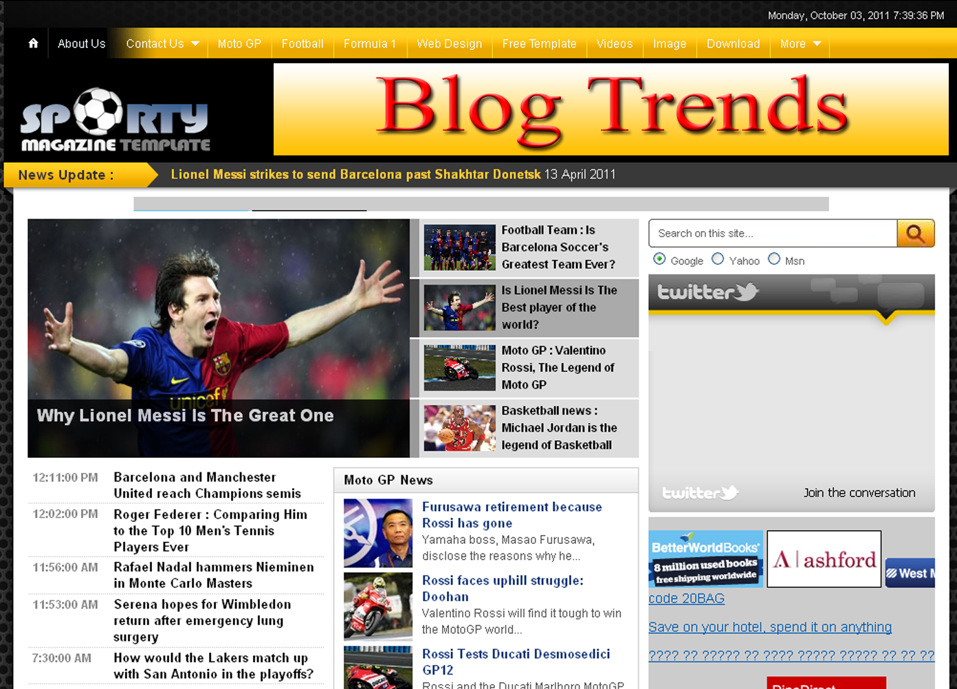 Contoh Template Blogger contoh template blogger