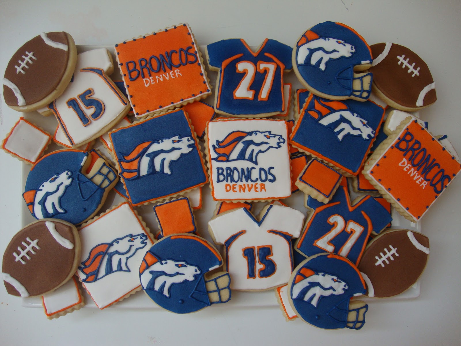 Sweet Delightz Denver Broncos Football Cookies