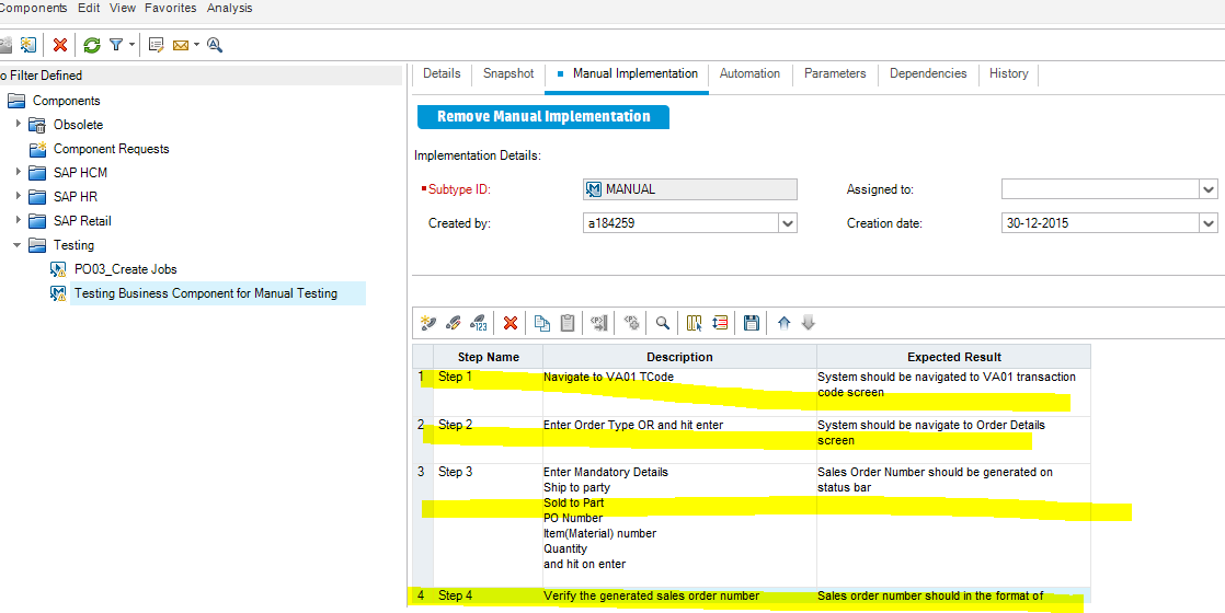 Automation Testing Manual Testing with BPT approach in HP ALM