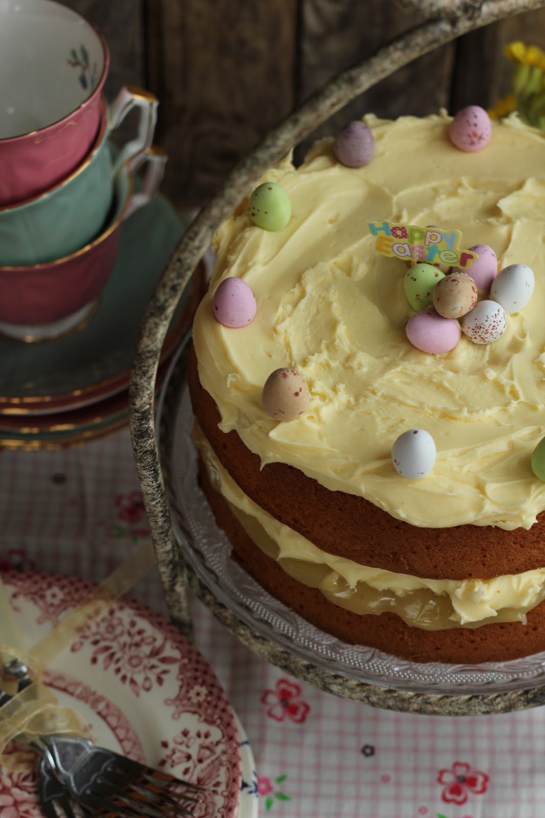 Lemon Frosted Easter Cake Nessa's Family Kitchen
