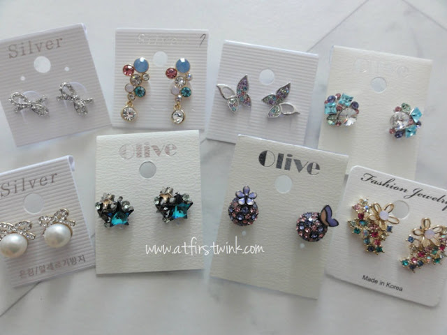 Korean earrings from Gmarket