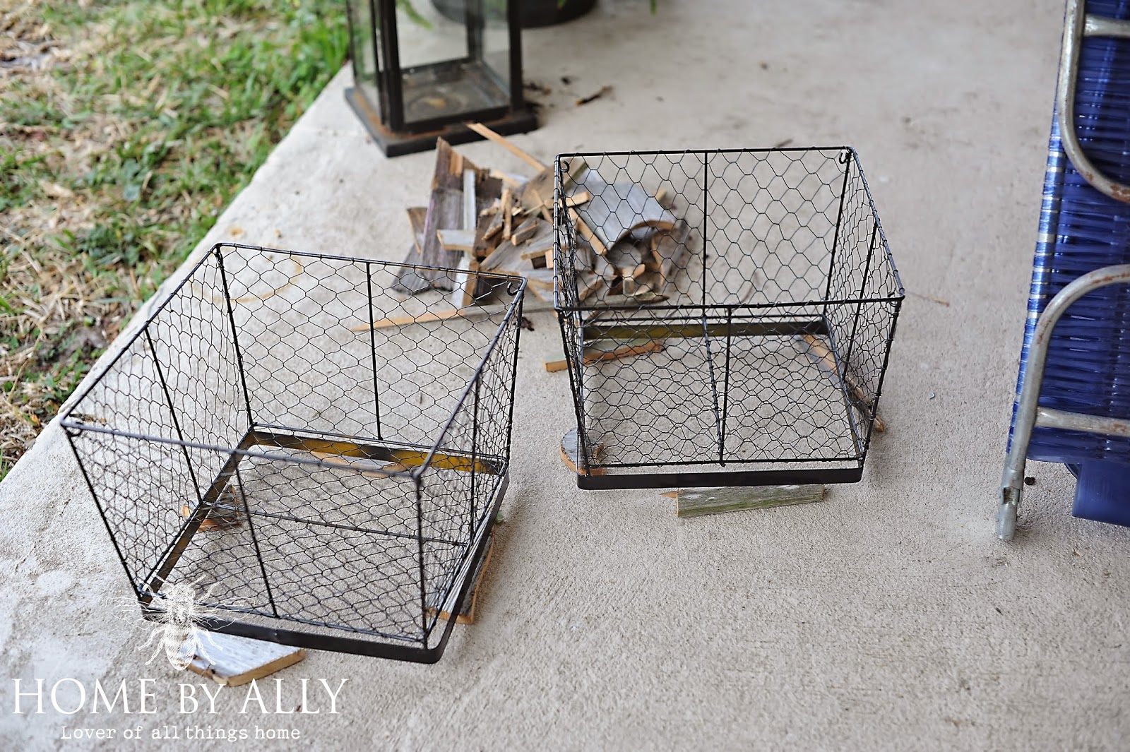 Home by Ally DIY Industrial Wire baskets