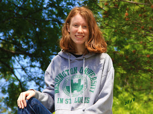 She has her favorite hoodie on. From Washington University in St. Louis.