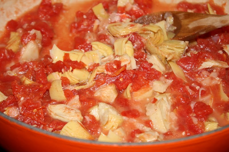 everything to entertain Spaghetti with Artichoke Hearts and Tomatoes