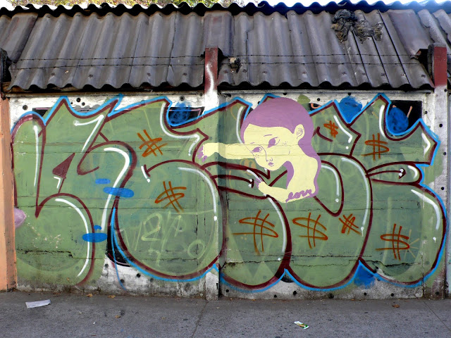 graffiti street art in santa isabel, santiago de chile