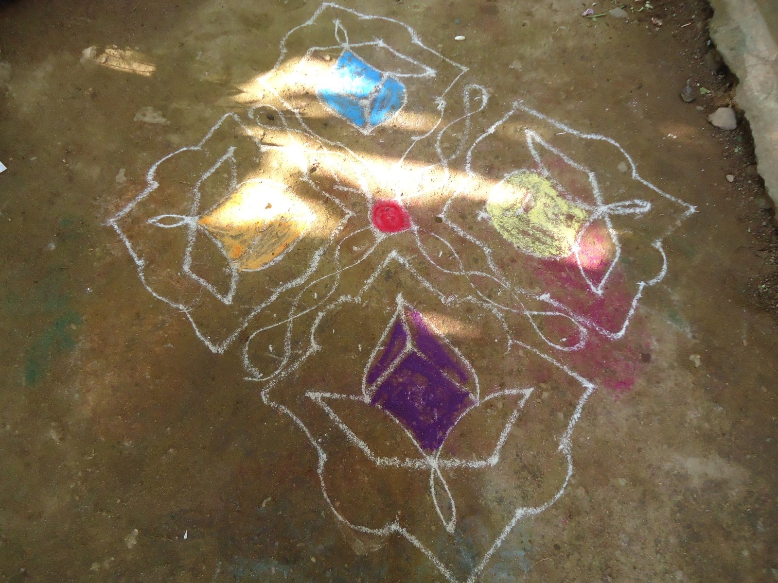 Beautiful Kolam and Painting Simple Kolam