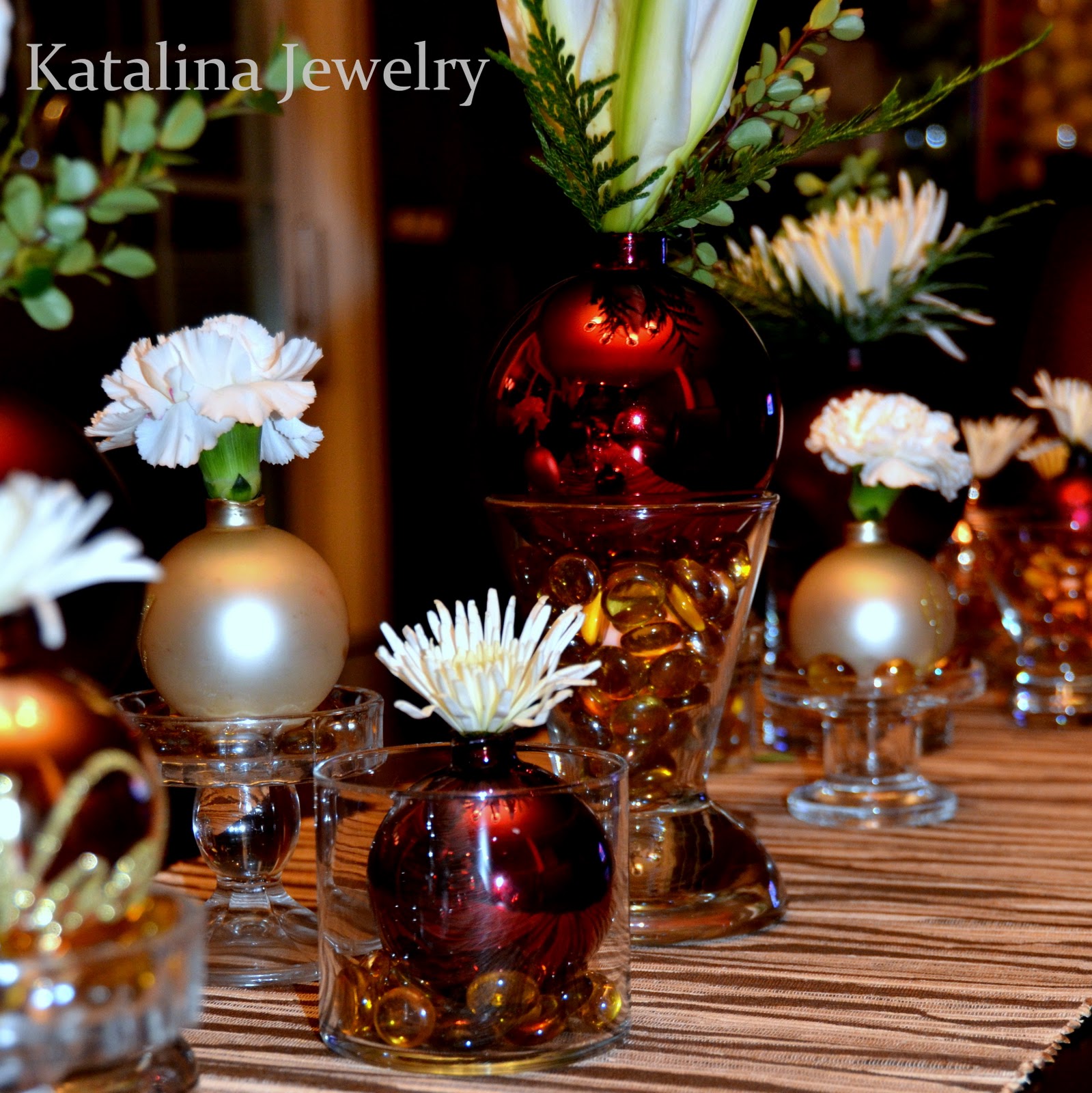 Katalina Jewelry Glass Ornament Vases