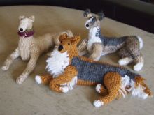 knitted dogs