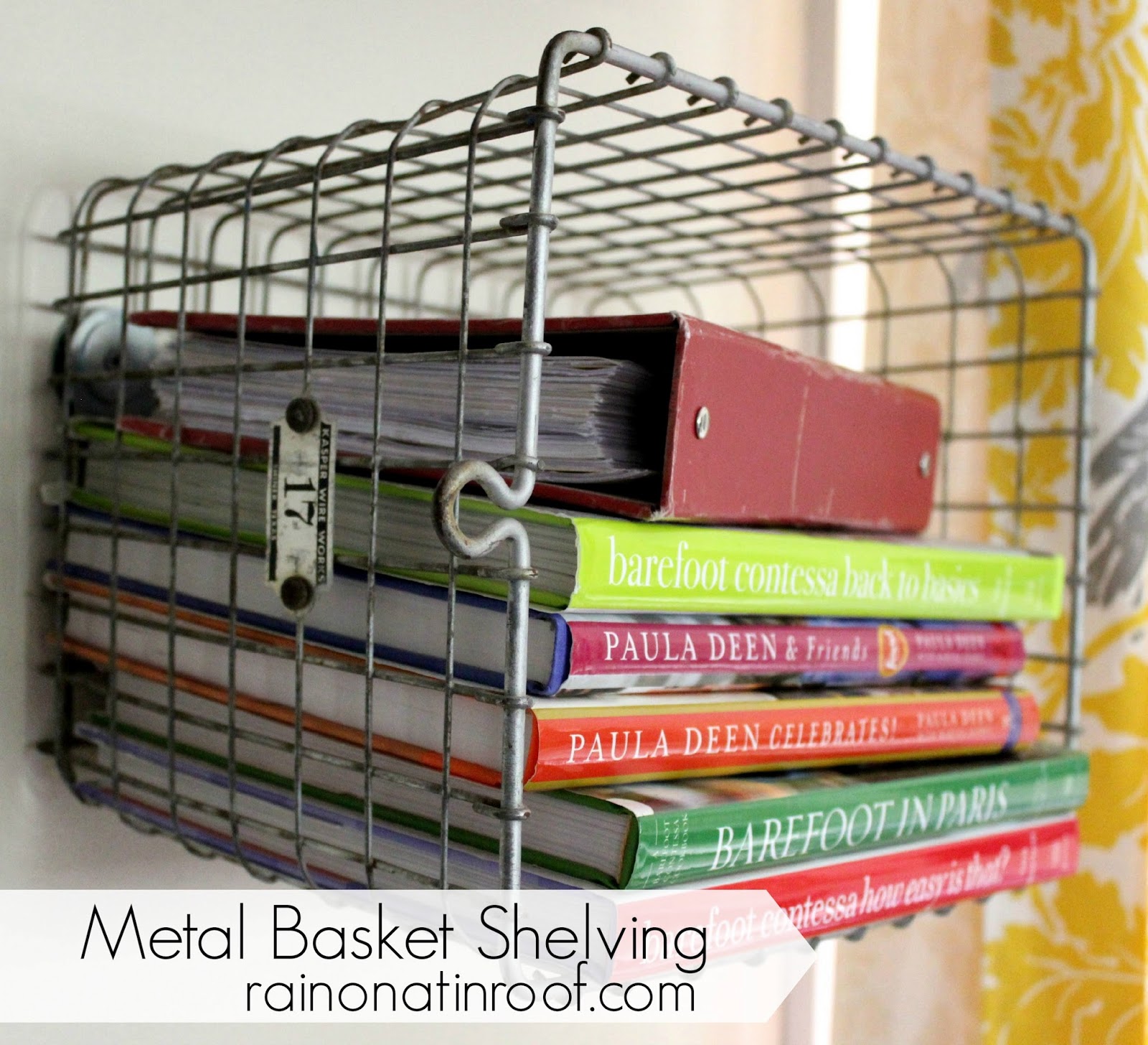 DIY Metal Basket Shelving