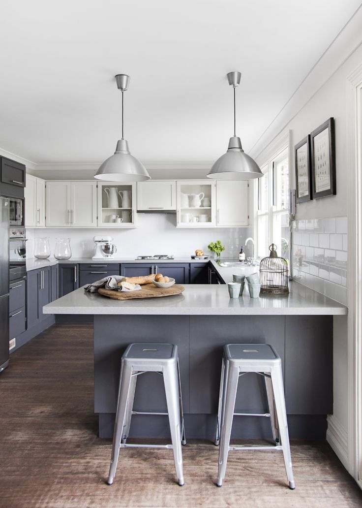 White Grey Pastels Dwukolorowe Meble Kuchenne Two Color Kitchen