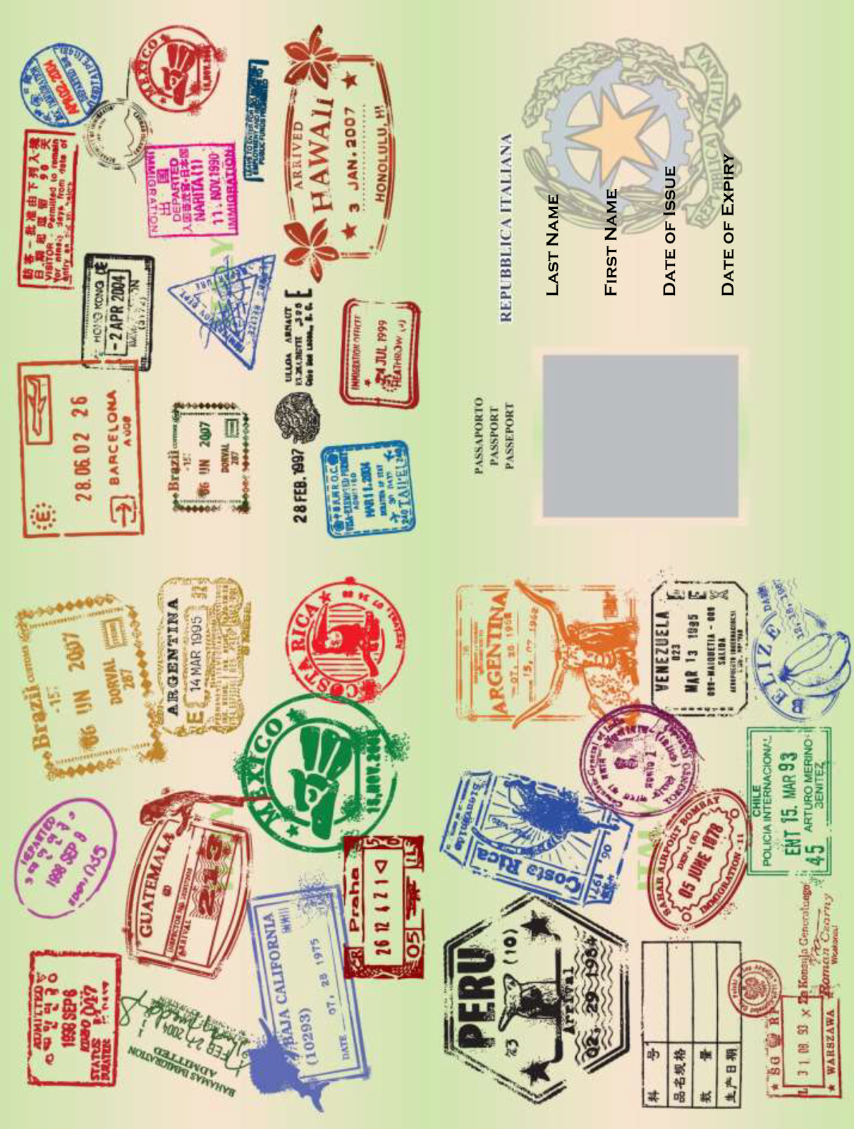 Wild image inside printable passport template Ridiculous image inside printable passport template