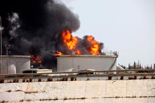 Oil depot Libya, Tripoli, Benghazi, Tripoli airport