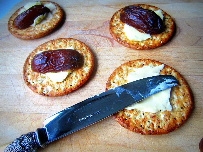 Late Night Snacks Buttered Crackers w/ Dates