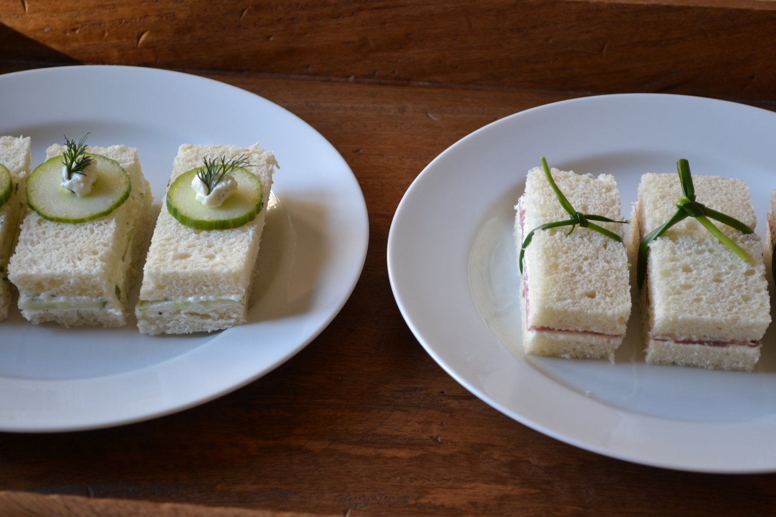 Hardly Housewives Cucumber and Salami Tea Sandwiches