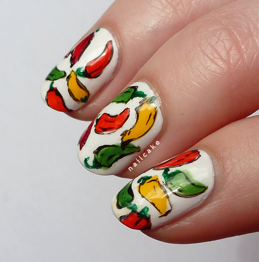 Nail Cake Feelin' Hot Hot Hot Chilli Pepper Nail Art