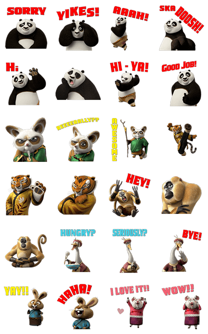 Kung Fu Panda Animated Stickers