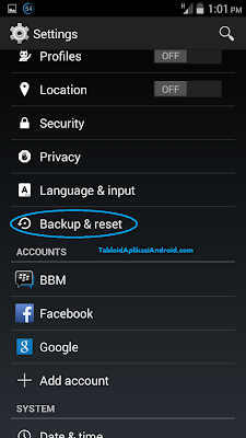 Cara Melakukan Factory Reset Handphone Android Cara Melakukan Factory Reset Handphone Android