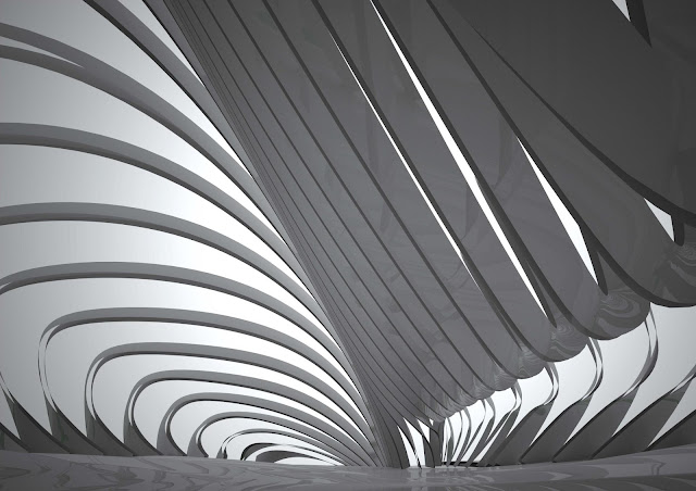 Virtual model of roof structure in new opera house in Busan