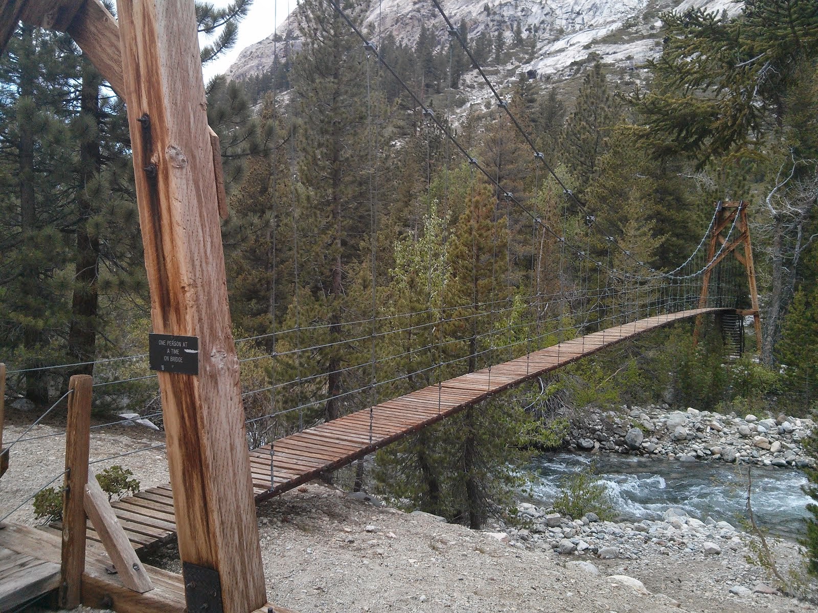 Hanging Bridge over the South Ford Woods Creek