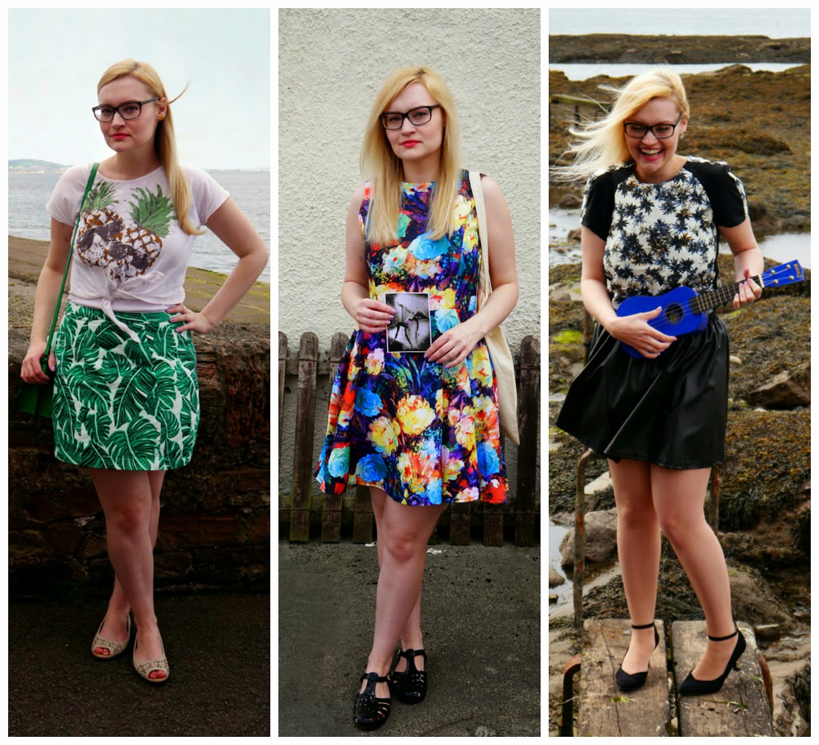 2014 Round Up of Kimberleys Outfits - Tropical Prints 2014 round up, favourite outfits, what Kimberley wore, tropical prints, bright colours, summer dressing in Scotland, Scottish Blogger