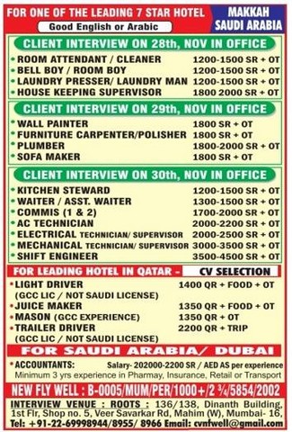 Hotel Job Vacancies For Qatar Dubai Ksa Gulf Jobs Malayalees Hotel Job Vacancies For Qatar Dubai Ksa