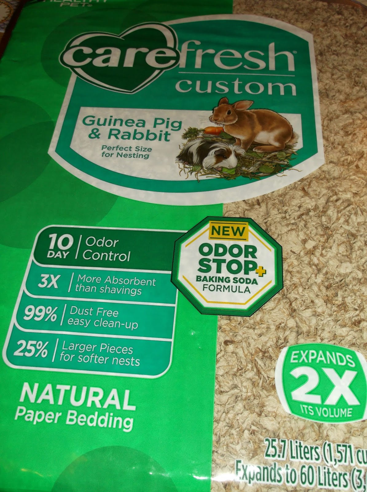 Missys Product Reviews Carefresh Custom Guinea Pig and Rabbit Bedding