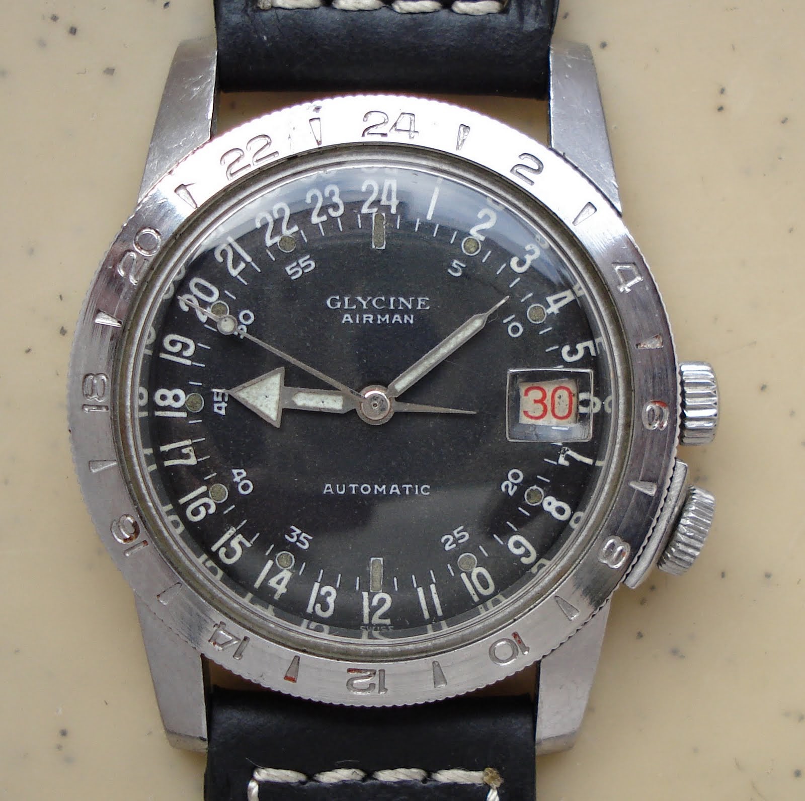 Bruno & Hancock Vintage Glycine Airman Automatic Wristwatch
