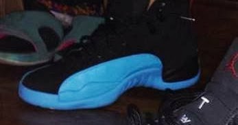 jordan 12 gamma blue on feet