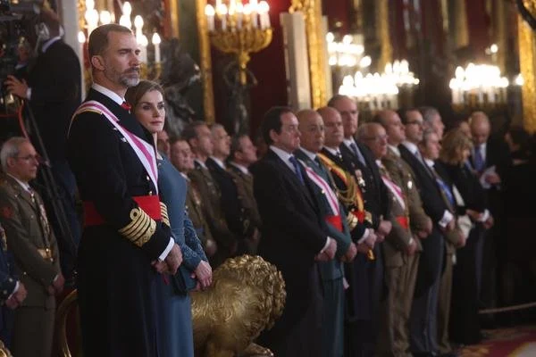 King Felipe of Spain and Queen Letizia of Spain at the New Year's Military Parade