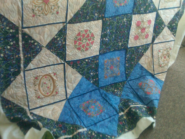 Embroidered quilt