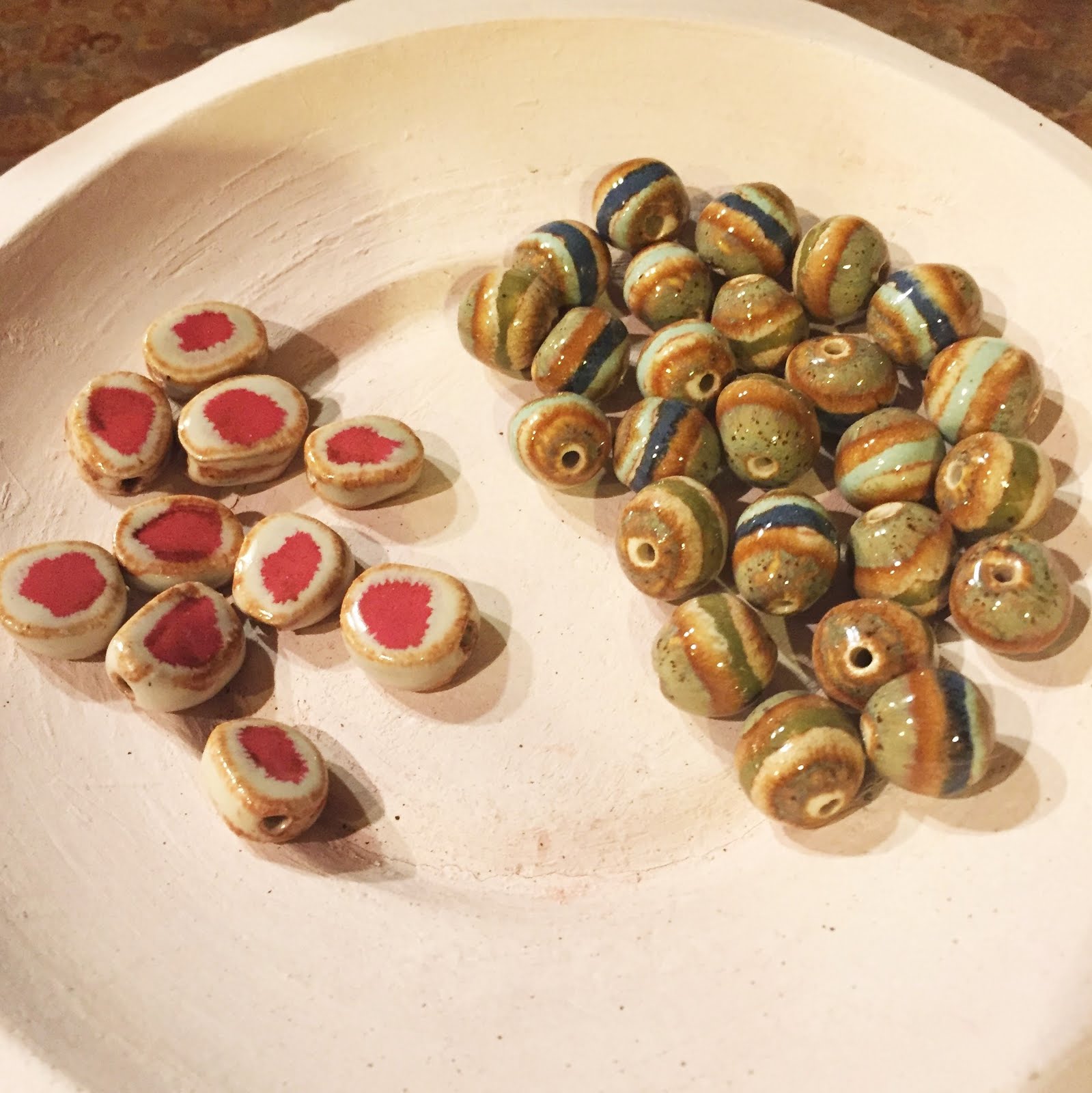 Love My Art Jewelry Glazing ceramic beads.... A Dry Beginning, A