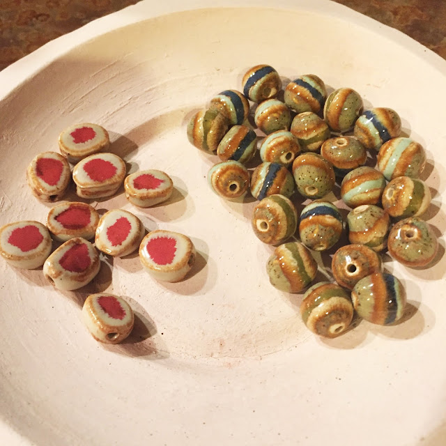 Love My Art Jewelry Glazing ceramic beads.... A Dry Beginning, A