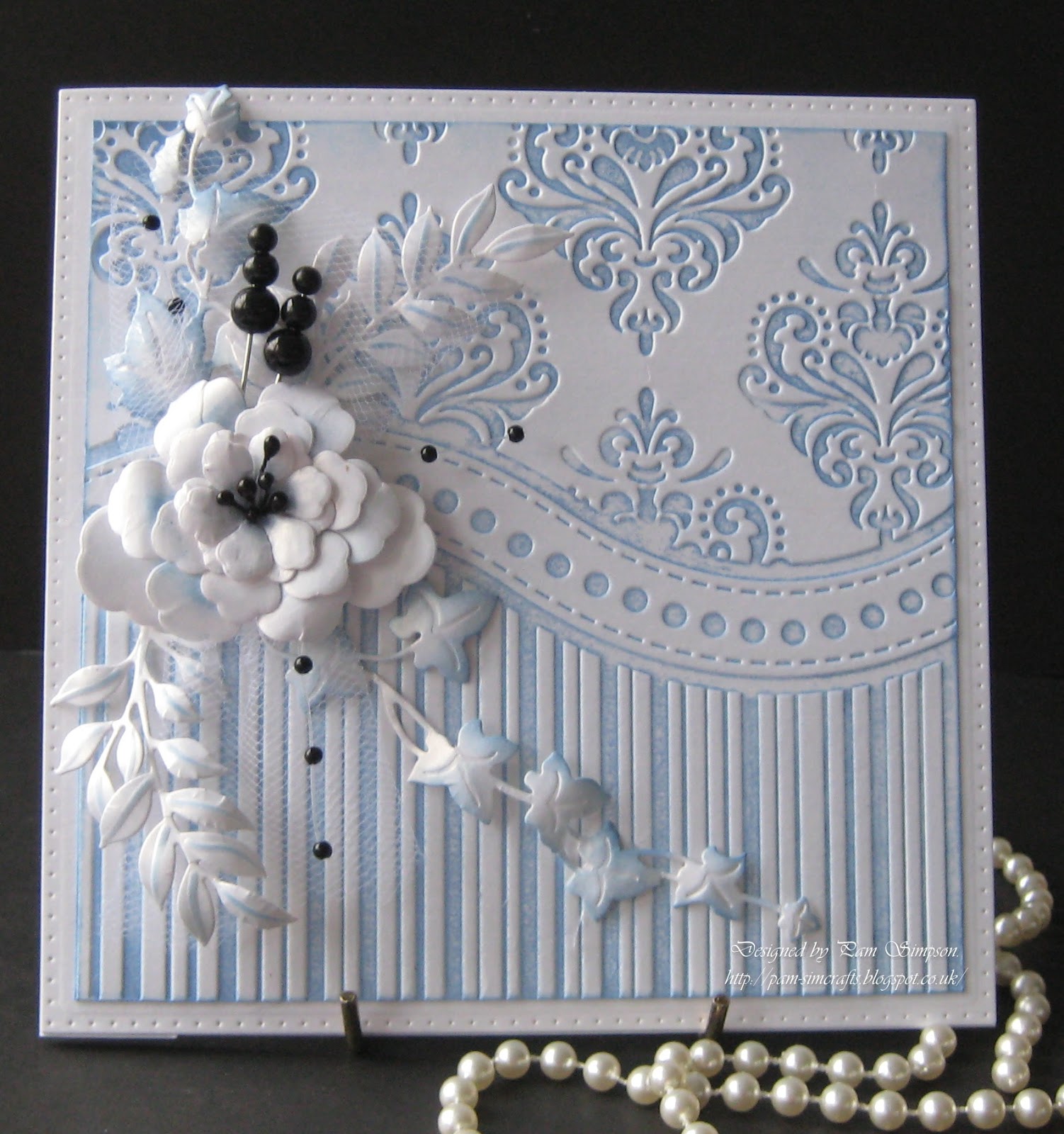 pamscrafts One Embossing Folder! Three Cards.