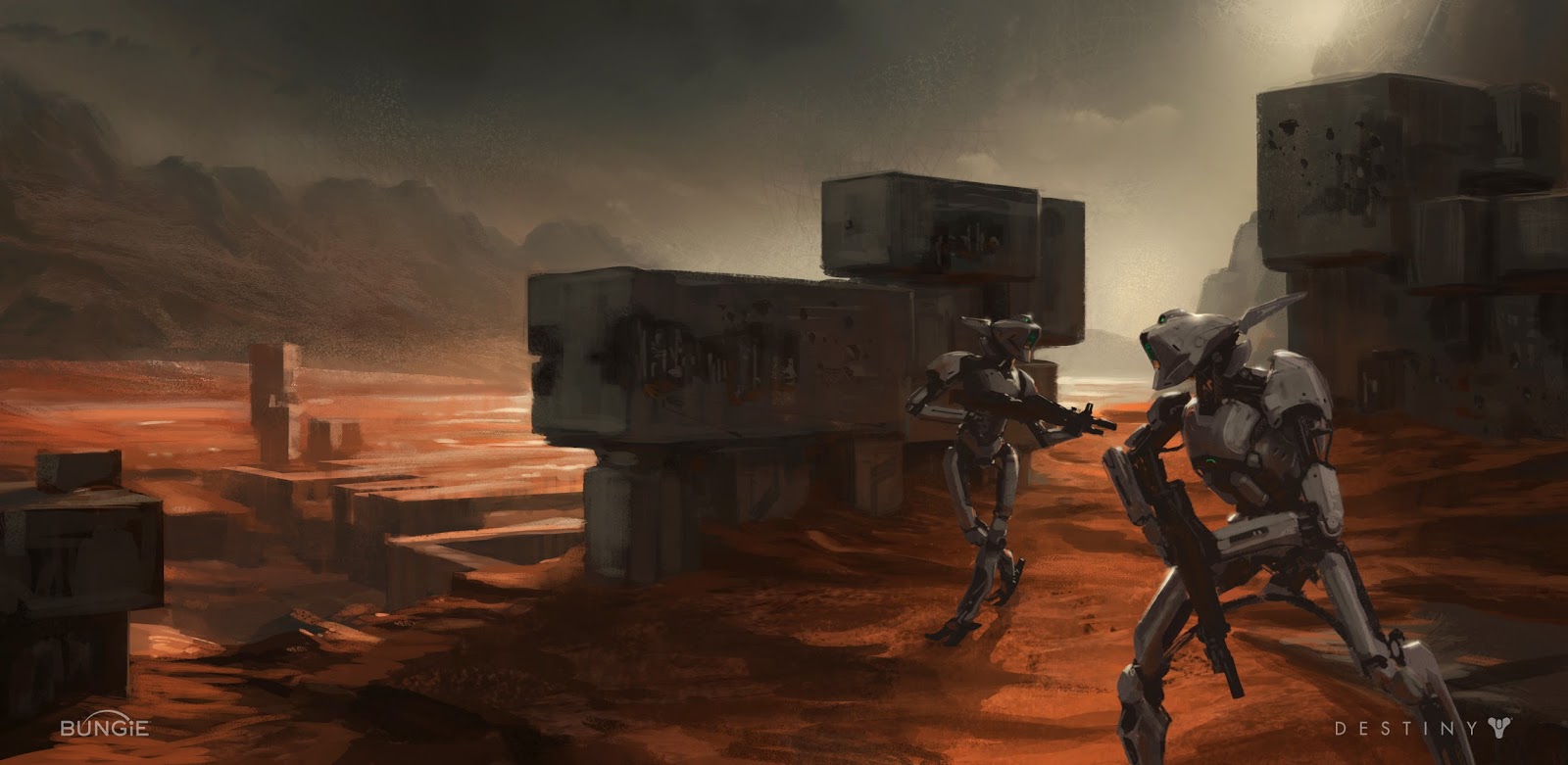 Isaac Hannaford Space Ship Guru: FOTC droids on Mars investigating a