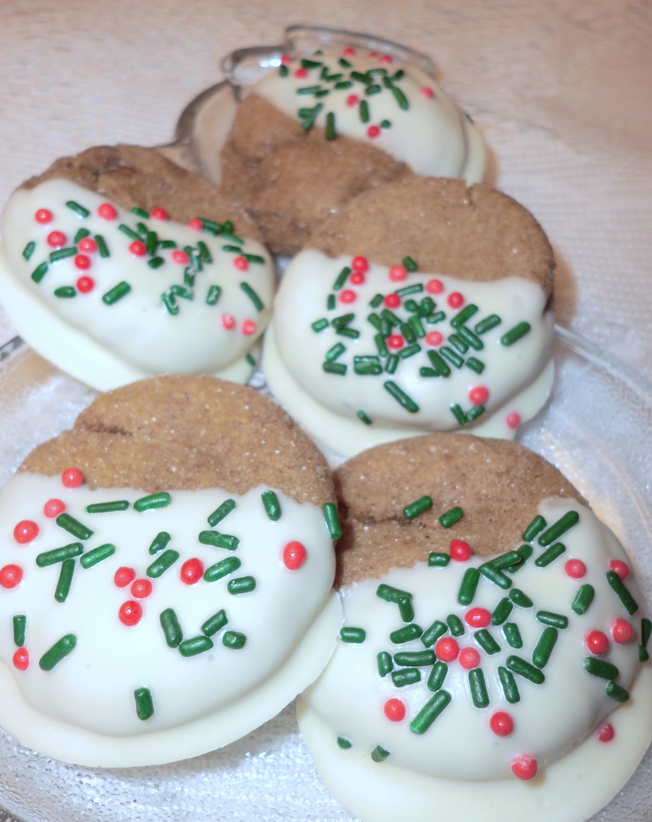 The Cookie Jar White Chocolate Dipped Molasses Cookies