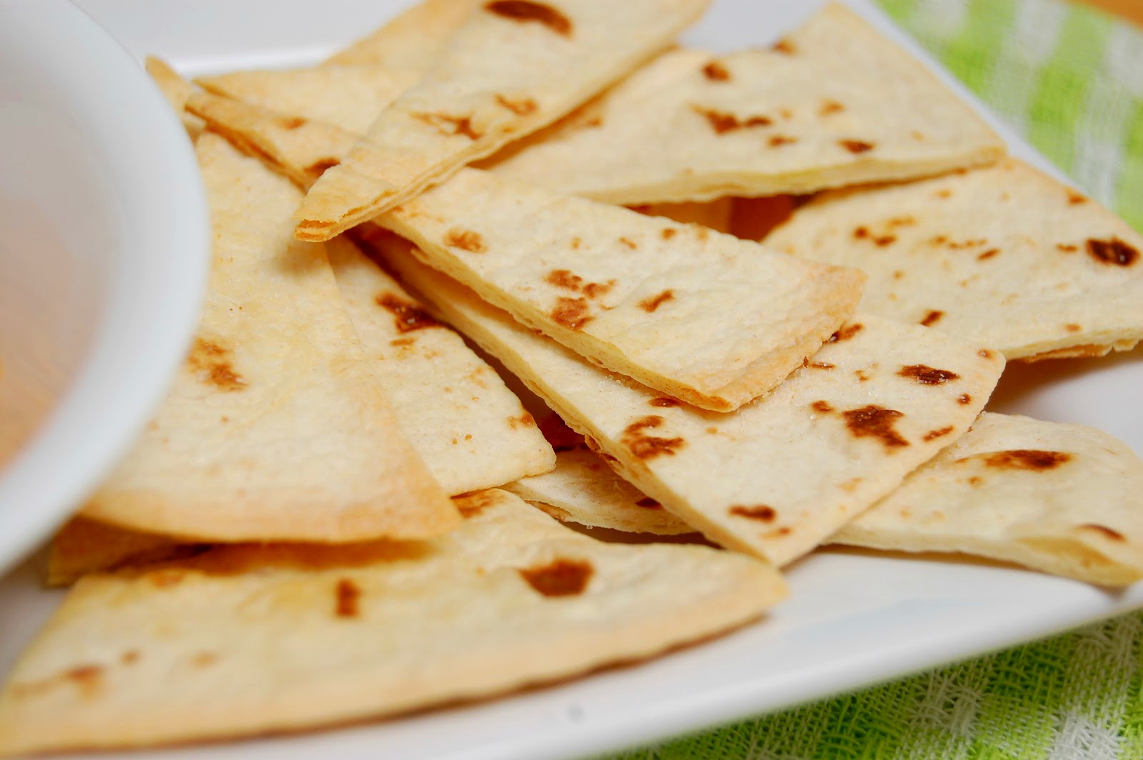 Creamy Chili Lime Hummus with Homemade Baked Tortilla Chips A Kitchen