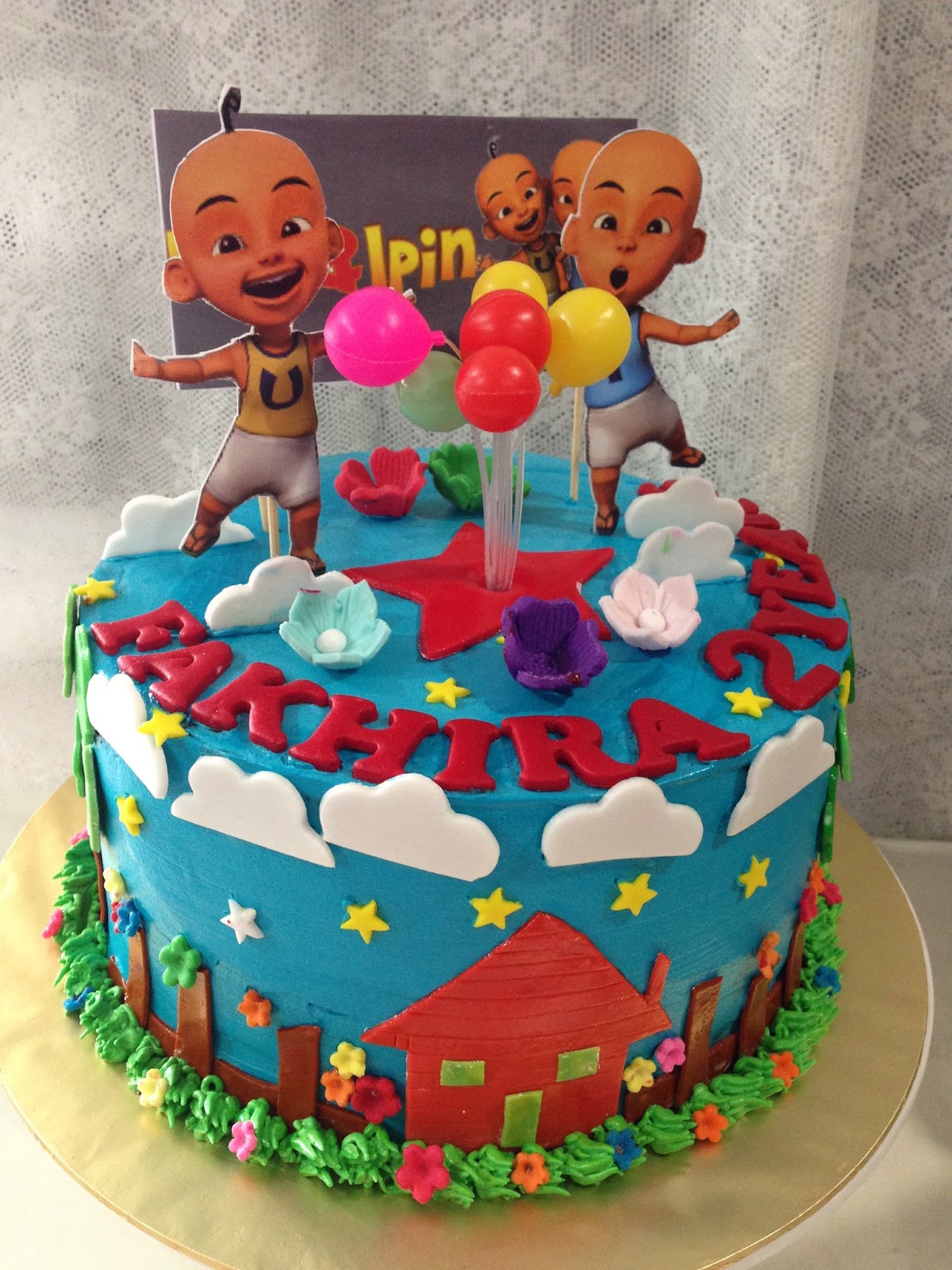 ninie cakes house: Upin Ipin Theme Cake